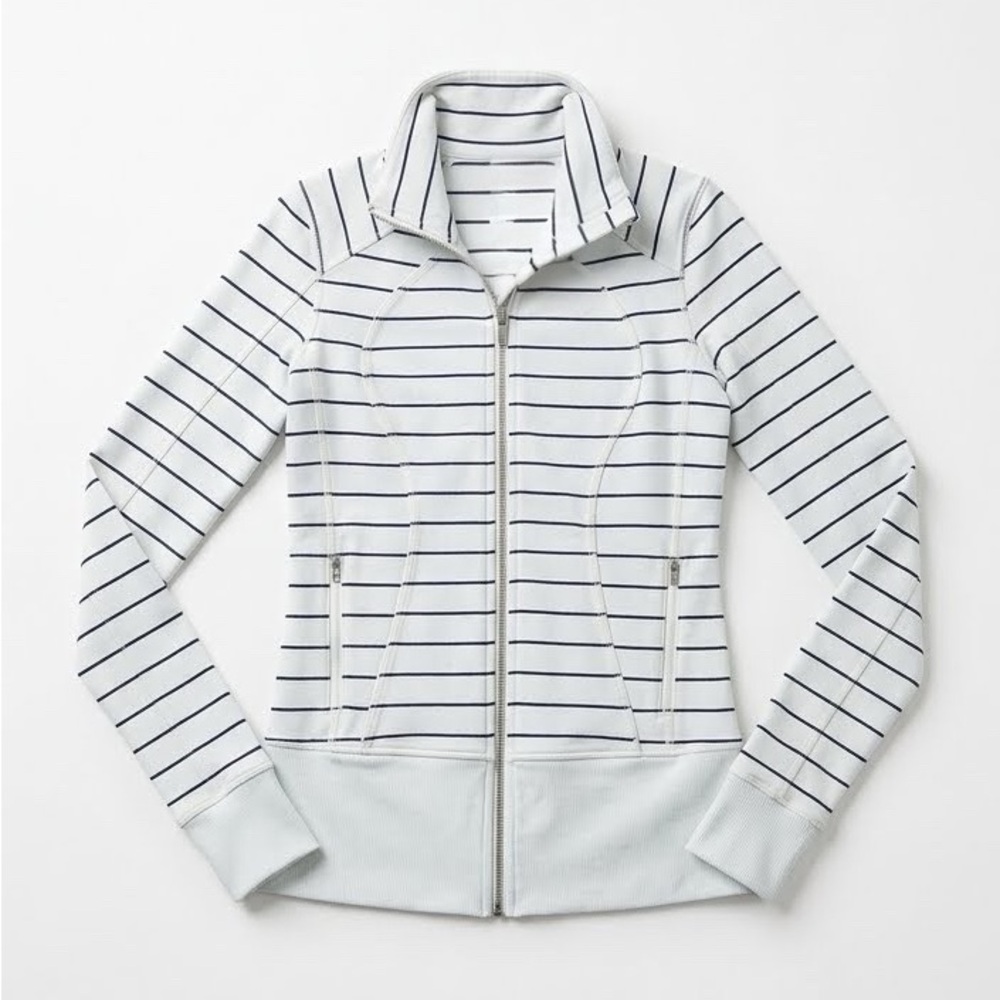 Lululemon Nice Asana Jacket Slalom Stripe Angel Wing / Angel Wing